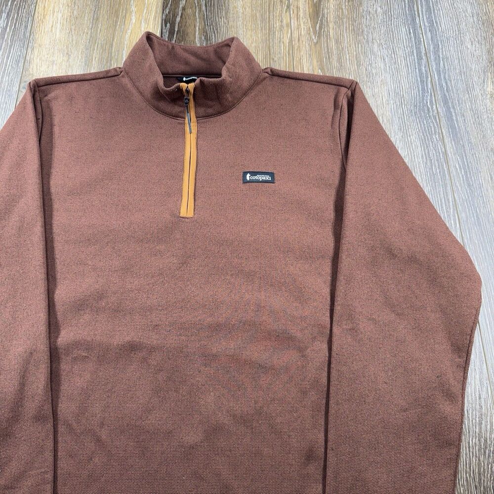Cotopaxi Envo Fleece Sweatshirt Mens XL Heather Chestnut Quarter Zip Sweater